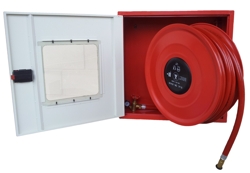 Hose reel with cabinet