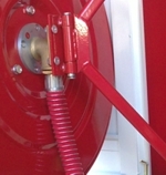 Hose reel with cabinet